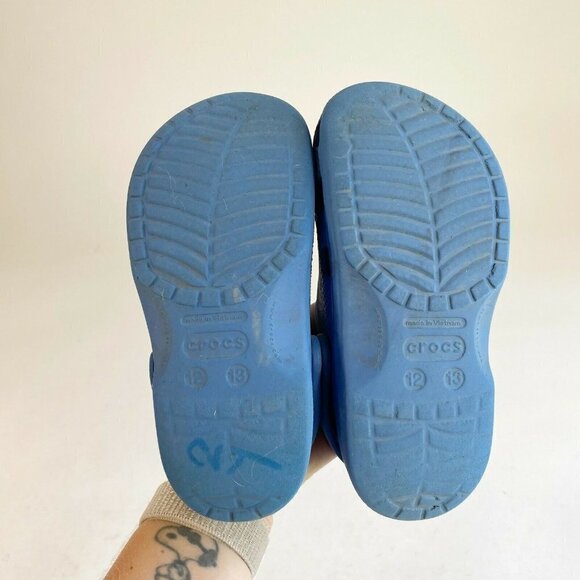 Crocs Youth Baya Classic Clog Blue Size 12/13 Waterproof Comfort Outdoor Sandal - Picture 6 of 7